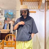 BASISBROEK 半袖胸ビックポケットBOXシャツ