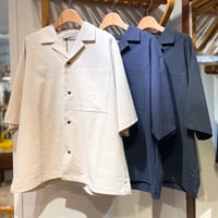 BASISBROEK 半袖胸ビックポケットBOXシャツ