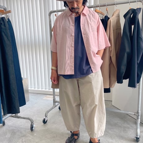 BASISBROEK BOXサイドZIPシアサッカーストラップシャツ