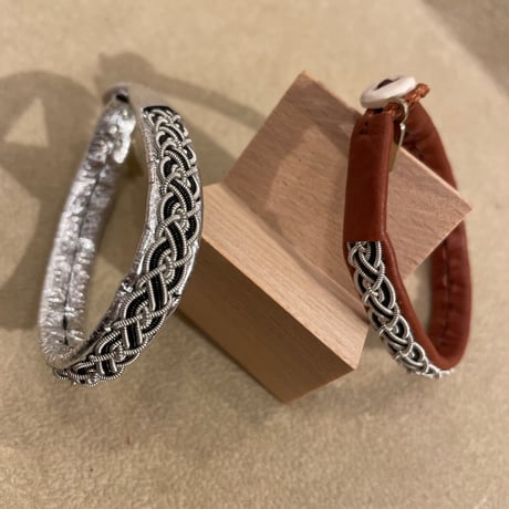 ▼YOHEI NOGUCHI レザー　ブレスレット　箱付き　美品 YOHEI NOGUCHI MB別注レザー ト4つぶ細ブレス | THE M.B