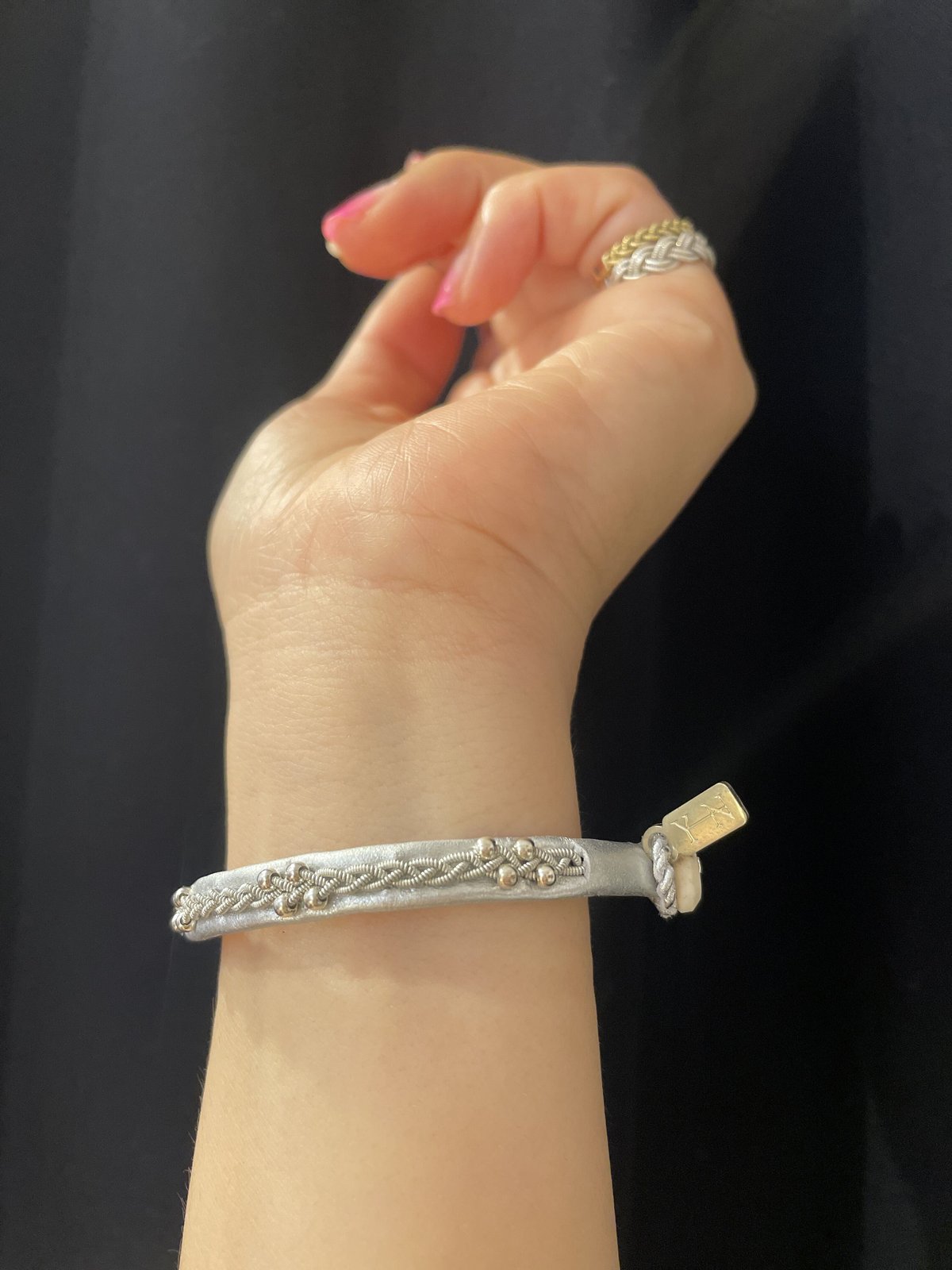 ▼YOHEI NOGUCHI レザー　ブレスレット　箱付き　美品 YOHEI NOGUCHI MB別注レザー ト4つぶ細ブレス | THE M.B