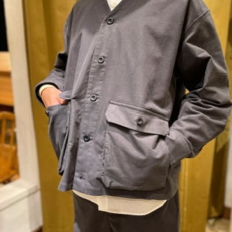 BASISBROEK ノーカラーモールスキンジャケット