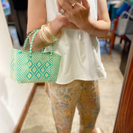 メキシコバスケットmini 柄コンビカラー