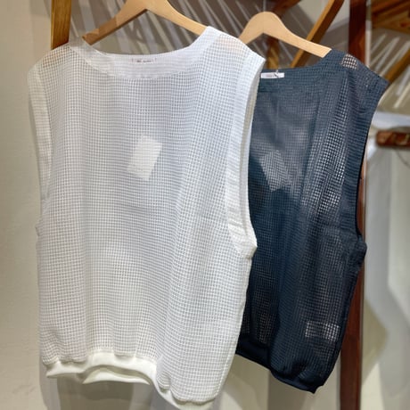 HONNETE 格子シースルーノースリーブTOPS