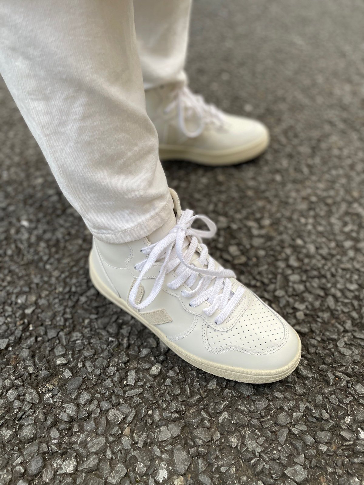 ホワイトレザー ハイカットスニーカー ECCO Soft 60 ウィメンズ レザーハイカットスニーカー | ホワイト