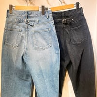 1001 シンチベルト付きウォッシュドデニム