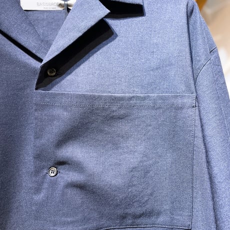 BASISBROEK 半袖胸ビックポケットBOXシャツ