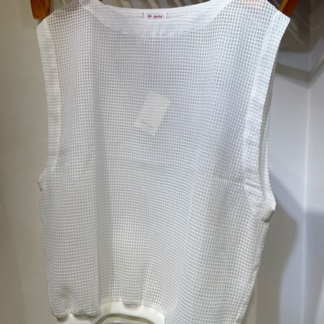 HONNETE 格子シースルーノースリーブTOPS