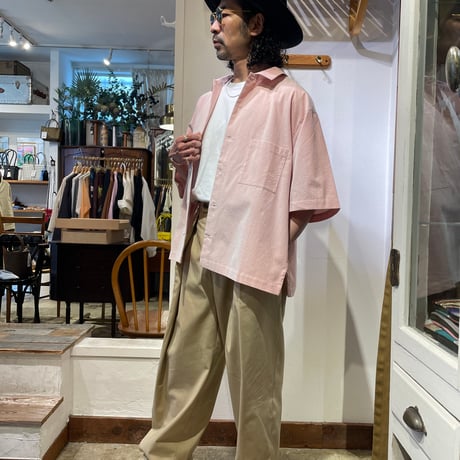 BASISBROEK BOXサイドZIPシアサッカーストラップシャツ