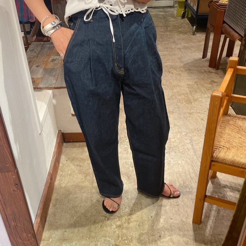 679t*新品 ステラシフォン ストレッチデニムタックパンツ Strech denim Tack pant – Stella Ciffon