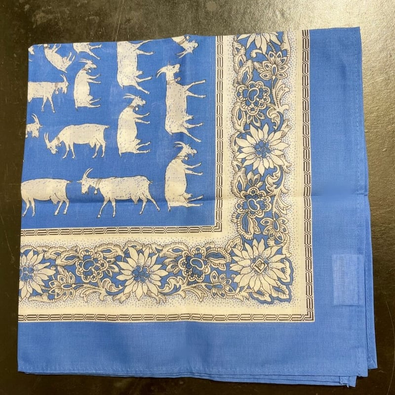 ヤギとエーデルワイス Swiss バンダナ ハンカチ | THE M.B