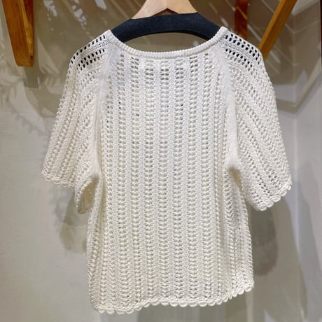 DESIGNERS REMIX コットン編みレースTOPS
