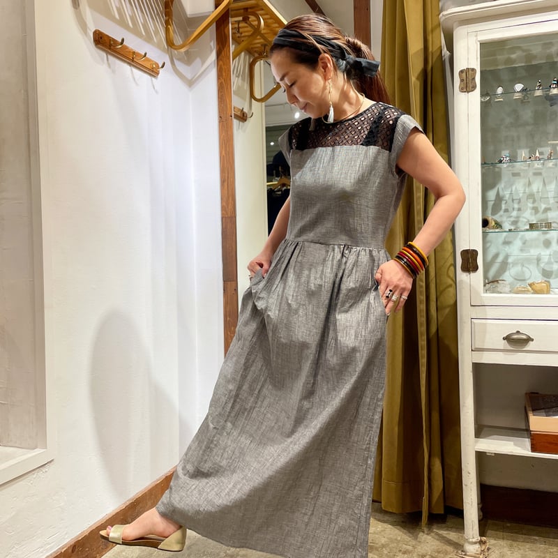 stella ciffon カットワークレースエアシアサッカーワンピース | THE M.B