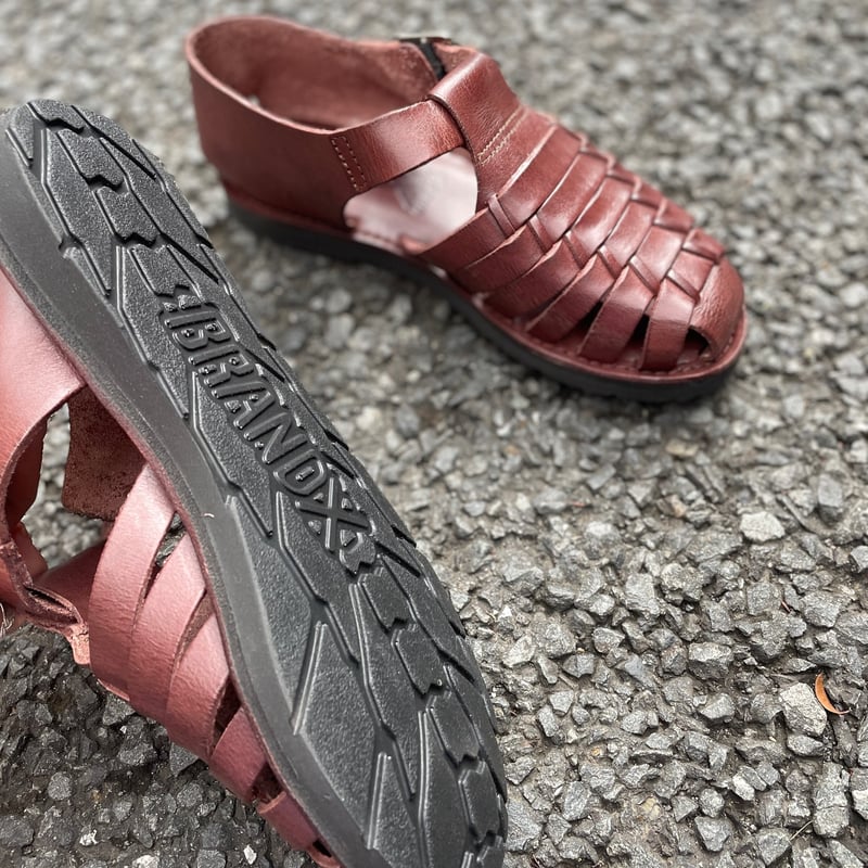送料関税込み★Amanu★キベラレザーサンダル Men's USA×Mexico レザーワラチサンダル | THE M.B