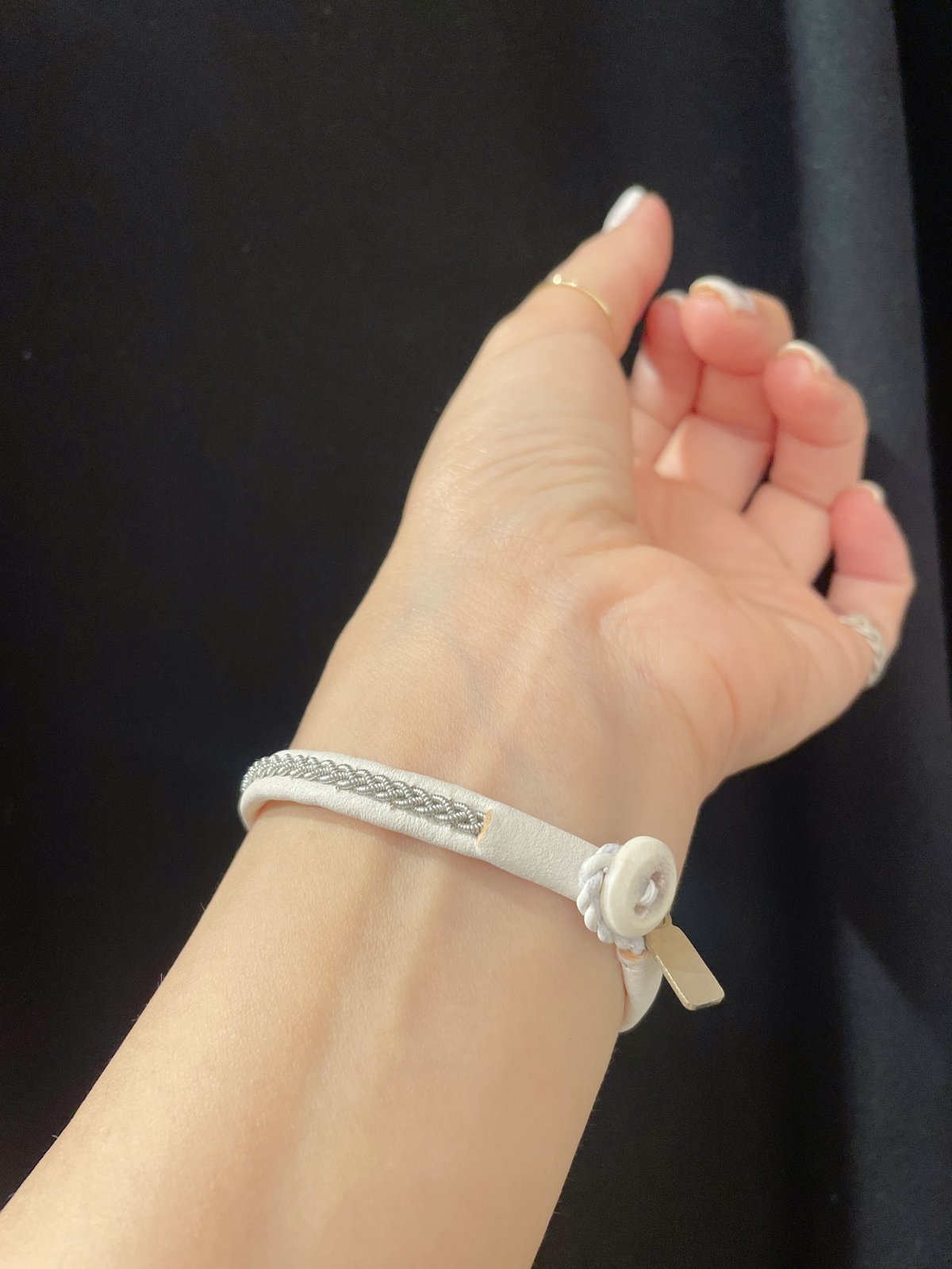 限定WHITE/細ブレスレット中央つぶつぶ YOHEI NOGUCHI | THE M.B 限定WHITE/細ブレスレット中央つぶつぶ YOHEI NOGUCHI | THE M.B