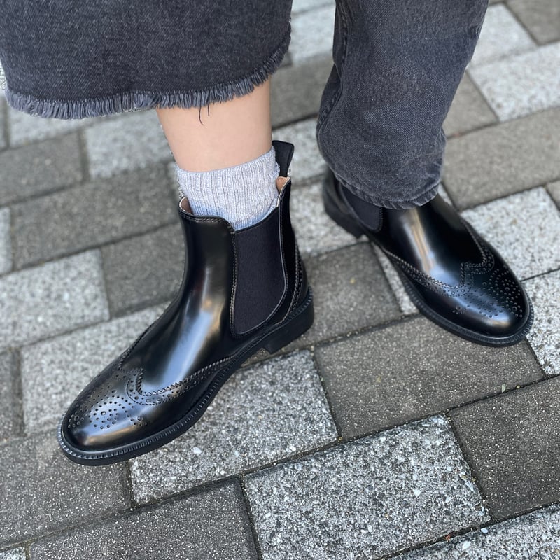 サイドゴアブーツ ウィングチップ メダリオン | THE M.B