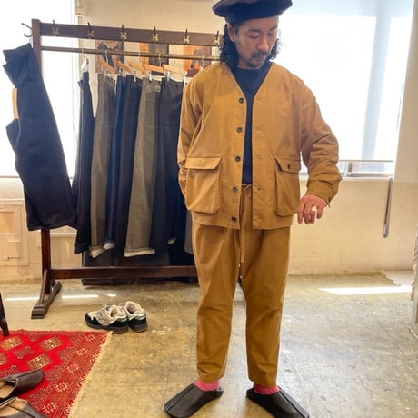 BASISBROEK ノーカラーモールスキンジャケット