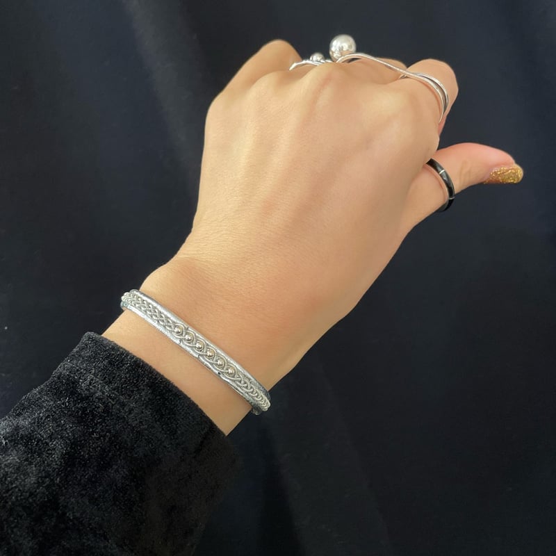 MB別注SILVER 中央つぶつぶ 細ブレスレット YOHEI NOGUCHI | THE M.B
