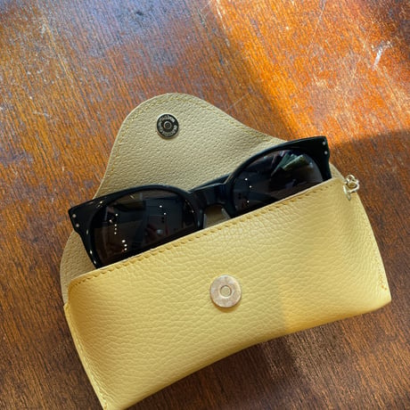 ITALY Leather メガネサングラスケース