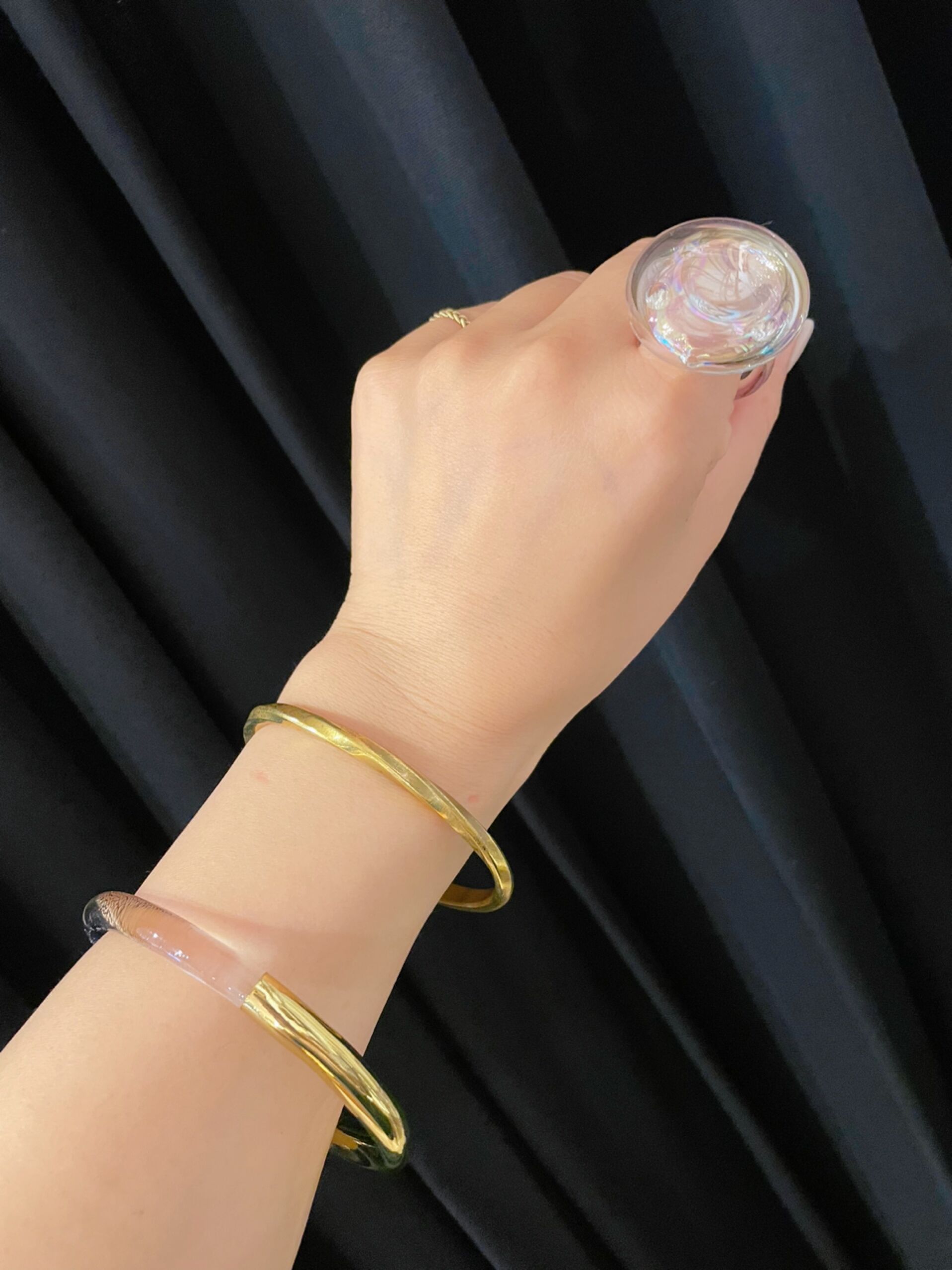 SIRISIRI × TARO HORIUCHI ピアス RAINBOW SIRI SIRI × TARO HORIUCHI MELTED STONE RING （R