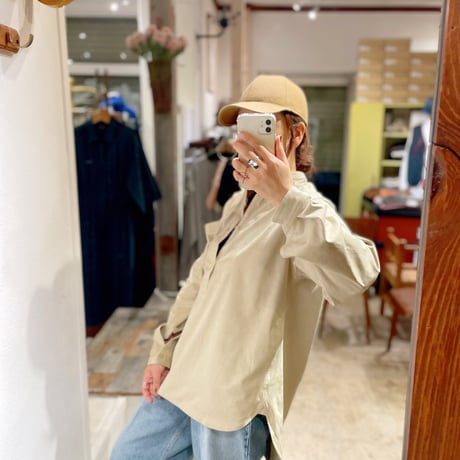 NEW YORK エコスエードプルオーバーシャツ
