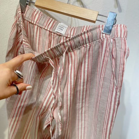 ドイツSchiesser フレンチストライプイージーパンツ