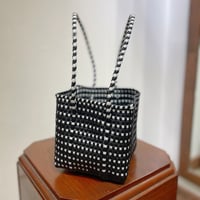 メキシコ バスケット キューブ型ギンガムチェック