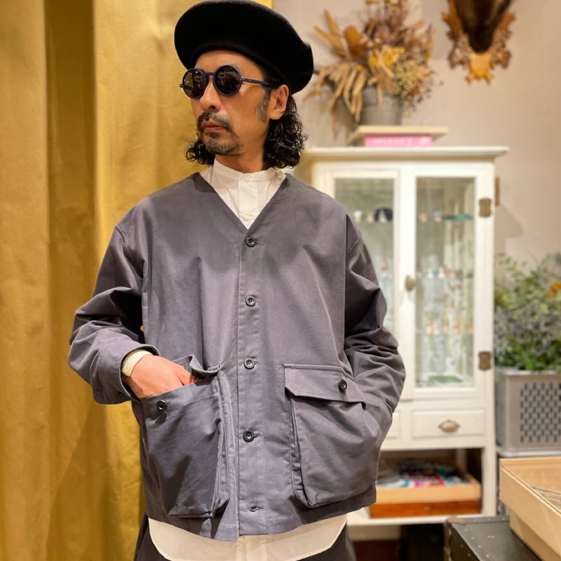 BASISBROEK ノーカラーモールスキンジャケット | THE M.B