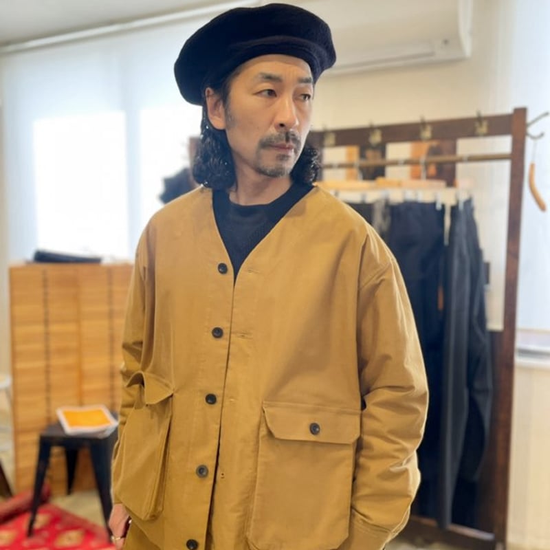 BASISBROEK ノーカラーモールスキンジャケット | THE M.B