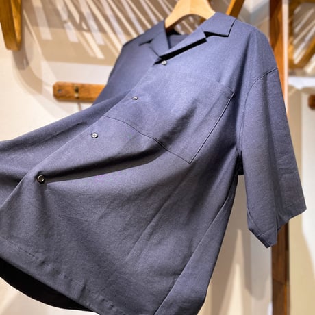BASISBROEK 半袖胸ビックポケットBOXシャツ