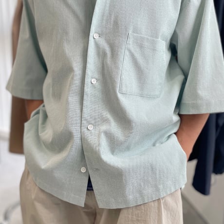 BASISBROEK BOXサイドZIPシアサッカーストラップシャツ