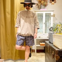 BASISBROEK ヘンリーネック 裾ドローシャツ