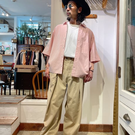BASISBROEK BOXサイドZIPシアサッカーストラップシャツ
