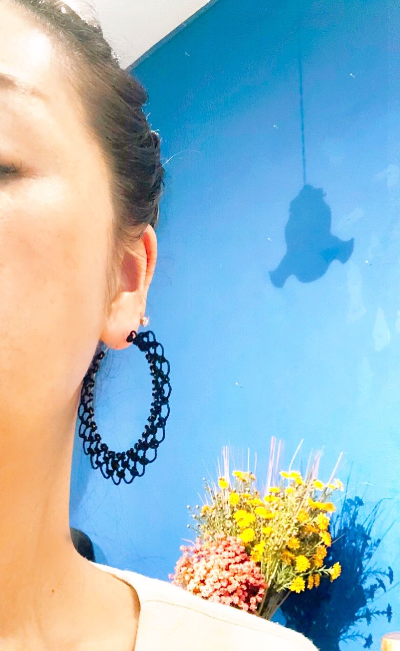SIRI SIRI ARABESQUE Earrings HOOP black | THE M.B