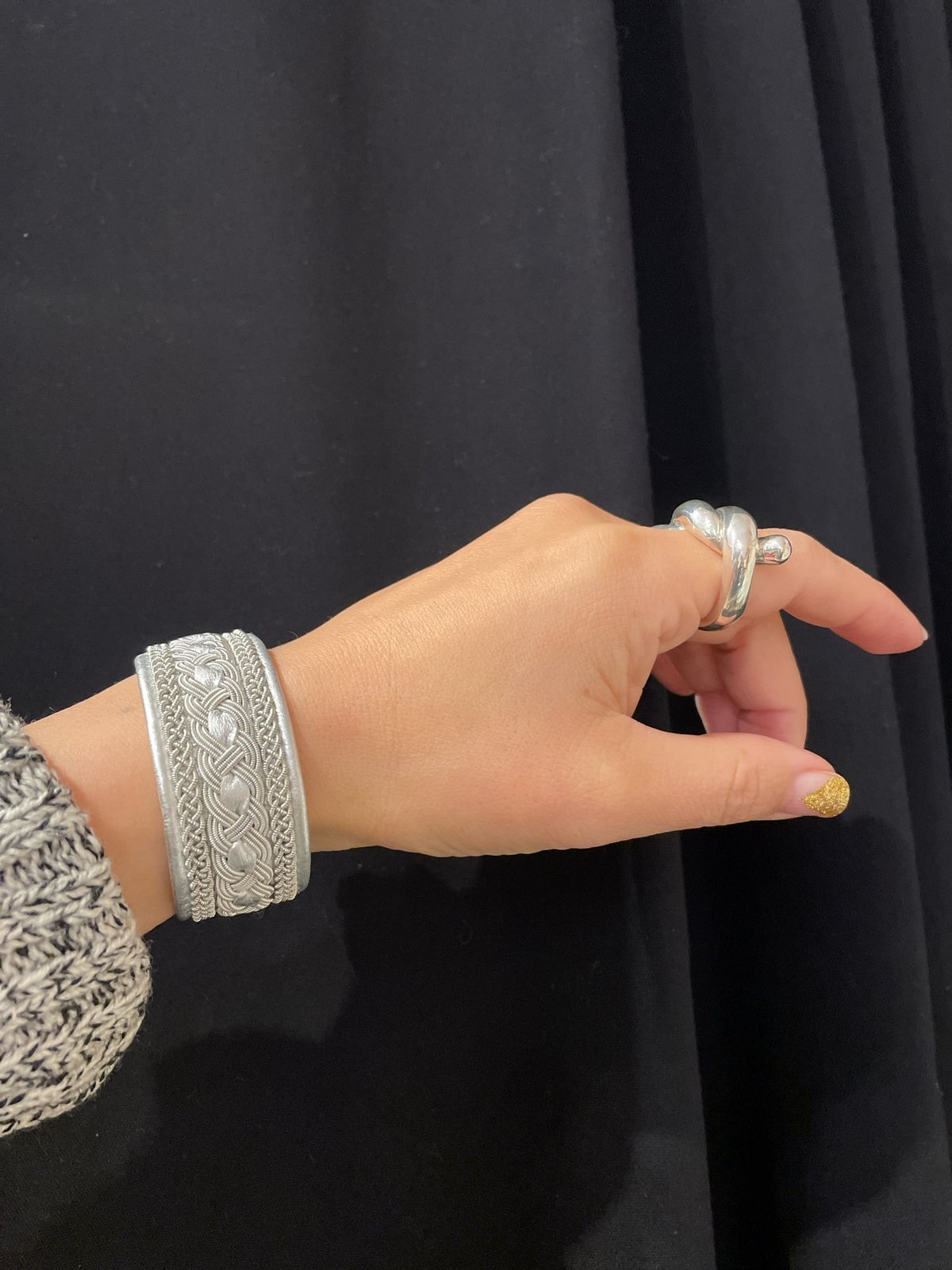 noguchi バングル MB20周年別注 YOHEI NOGUCHI Duodje センターレザー編み太バングル |