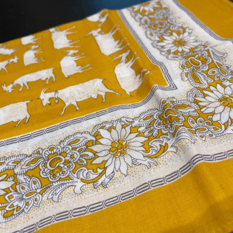 ヤギとエーデルワイス Swiss バンダナ ハンカチ | THE M.B