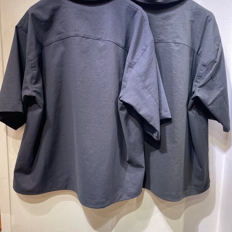 BASISBROEK 半袖胸ビックポケットBOXシャツ