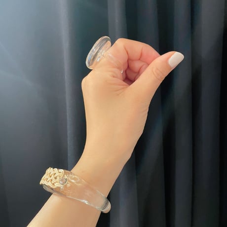 SIRI SIRI × TARO HORIUCHI  MELTED STONE  RING   （CLEAR）