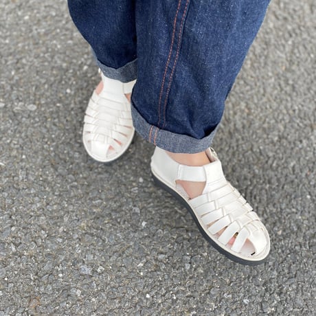 Women's  メキシコ×USA レザーワラチサンダル