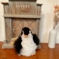 UK COZY ペンギン　リアルアルパカファー