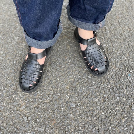 Women's  メキシコ×USA レザーワラチサンダル