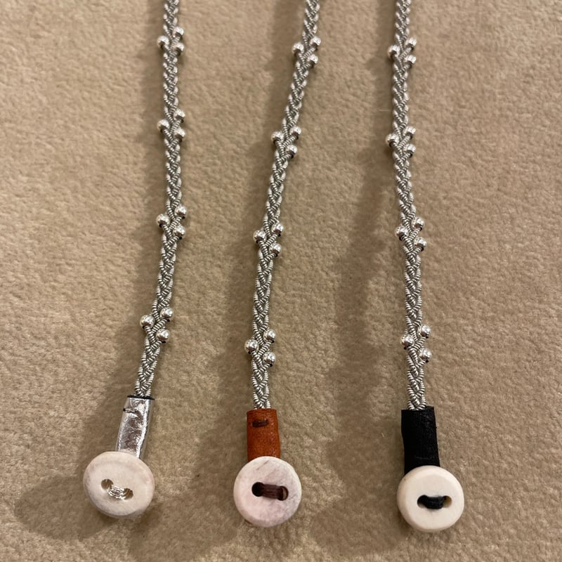 YOHEI NOGUCHI MB別注レザー 細ワイヤートライアングル粒ブレスレット