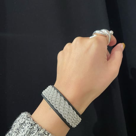YOHEI NOGUCHI ノグチヨウヘイ　編み込みリング　5号 YOHEI NOGUCHI ノグチヨウヘイ編み込みリング5号