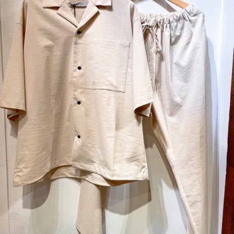 BASISBROEK 半袖胸ビックポケットBOXシャツ