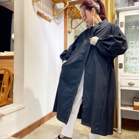 stella ciffon ナイロン ギャザーコート