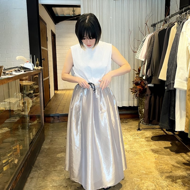 ステラシフォン　ロングスカート STELLA CIFFON ステラシフォン フレアロングスカート ベージュ