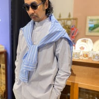UK🇬🇧バンドカラーストライプシャツ（UNISEX）