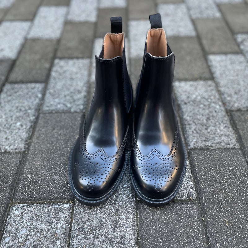 Santoni サイドゴア　チェルシーブーツ　ウイングチップ　メダリオン　35 サイドゴアブーツ ウィングチップ メダリオン | THE M.B