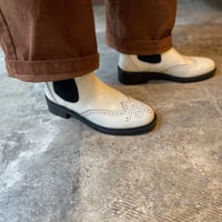 サイドゴアブーツ ウィングチップ メダリオン