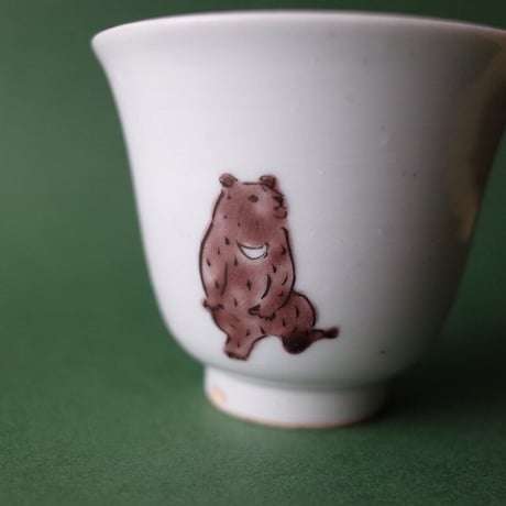 工房あめつち／Kobo Ametsuchi「色絵 熊 ゆのみ」（お一人様1点まで）」